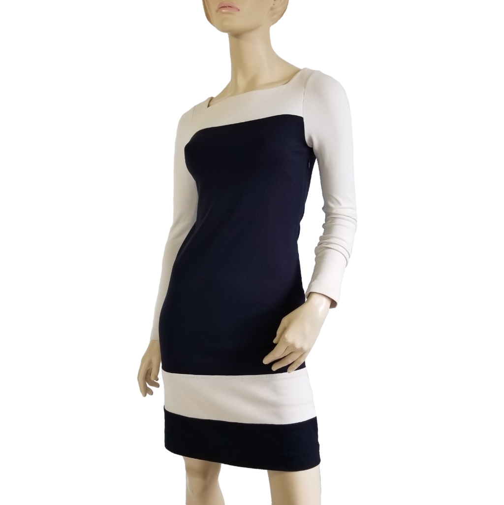 Milly Colorblock Stretch Knit Sheath Dress